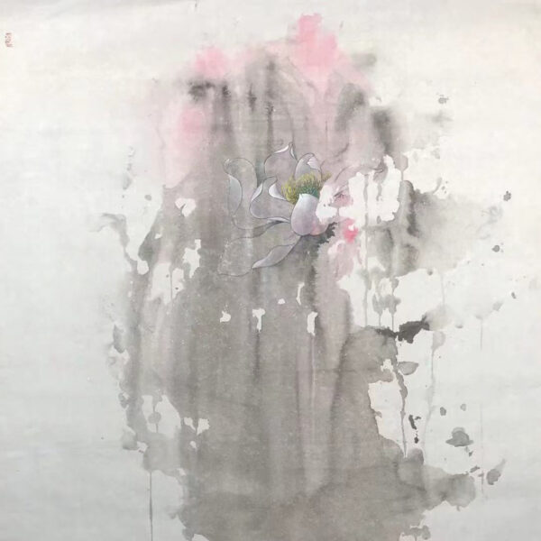 Whispers of Ink: Lotus in the Haze of Blossoming Time