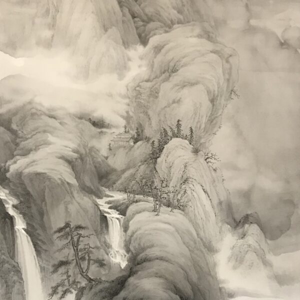 Whispers of Mist and Ink: Resilient Peaks in Monochromatic Meditation